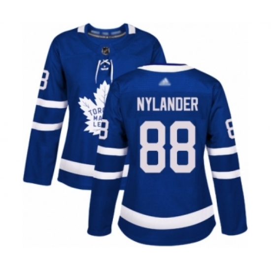 Women's Toronto Maple Leafs #88 William Nylander Authentic Royal Blue Home Hockey Jersey - Ujersey