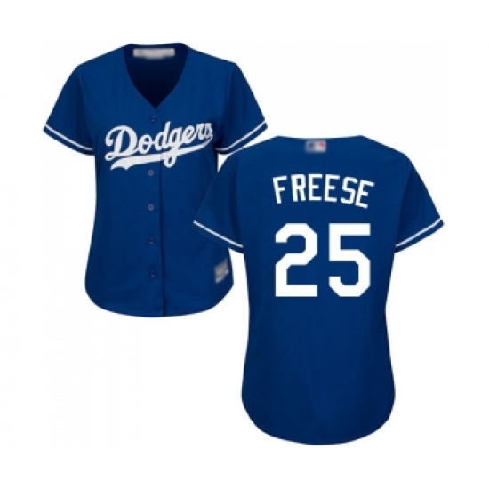 Women's Los Angeles Dodgers #25 David Freese Authentic Royal Blue Alternate Cool Base Baseball Jersey - Ujersey