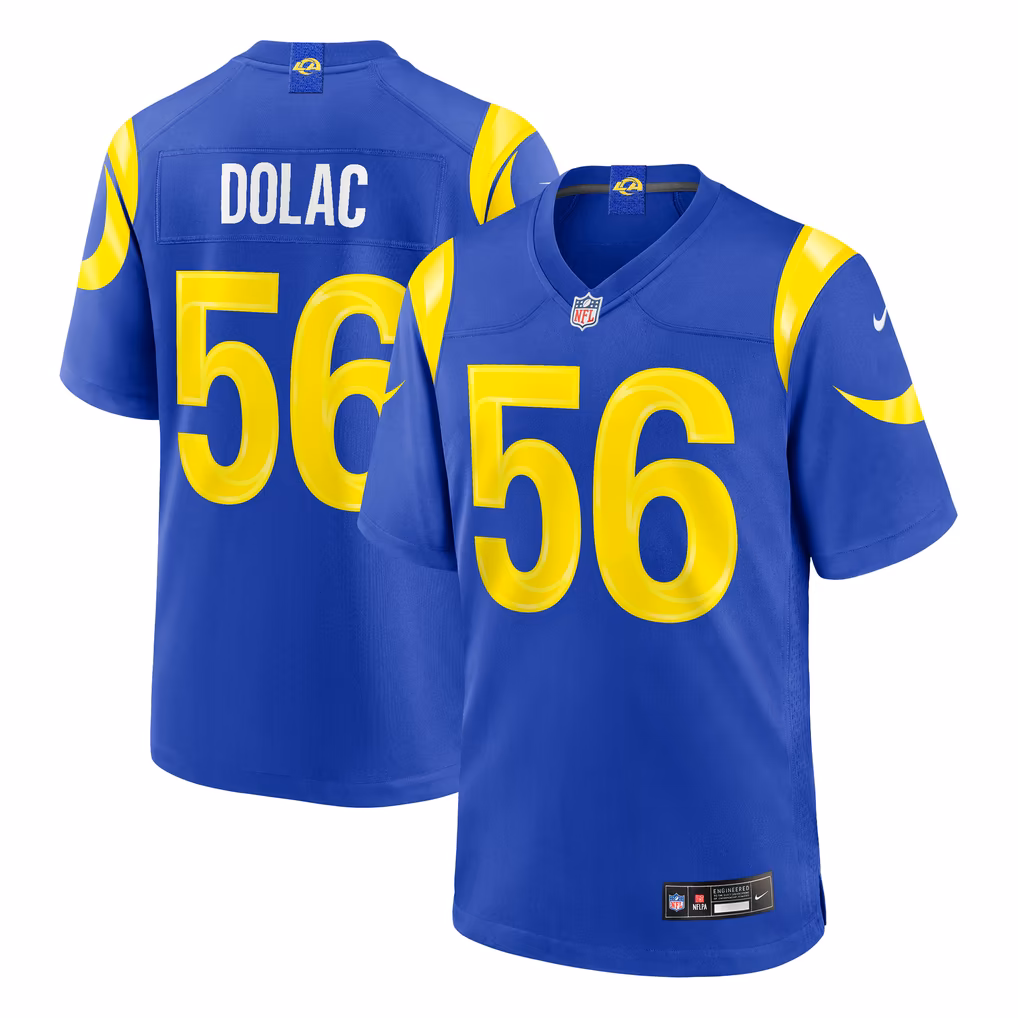Men's Los Angeles Rams Shaun Dolac Nike Royal Team Game Jersey - Ujersey