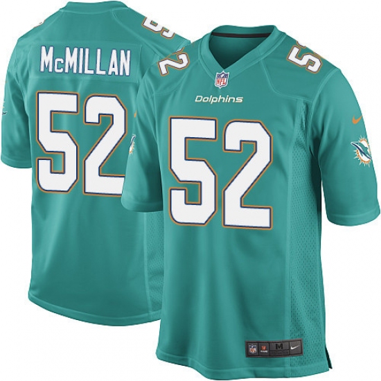 Men's Nike Miami Dolphins #52 Raekwon McMillan Game Aqua Green Team Color NFL Jersey - Ujersey