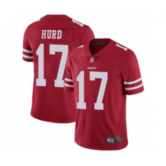 Youth San Francisco 49ers #17 Jalen Hurd Red Team Color Vapor Untouchable Limited Player Football Jersey - Ujersey