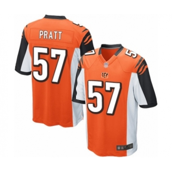 Men's Cincinnati Bengals #57 Germaine Pratt Game Orange Alternate Football Jersey - Ujersey