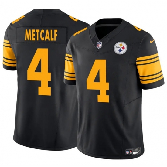 Men's Pittsburgh Steelers #4 DK Metcalf Black 2025 F.U.S.E. Color Rush Vapor Untouchable Limited Football Stitched Jersey - Ujersey