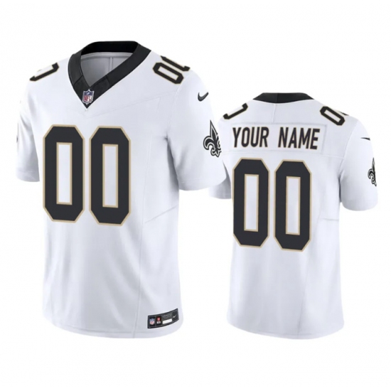 Men's New Orleans Saints Active Player Custom White 2023 F.U.S.E. Vapor Untouchable Limited Stitched Jersey - Ujersey