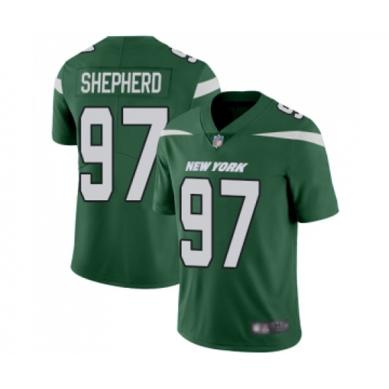 Men's New York Jets #97 Nathan Shepherd Green Team Color Vapor Untouchable Limited Player Football Jersey - Ujersey