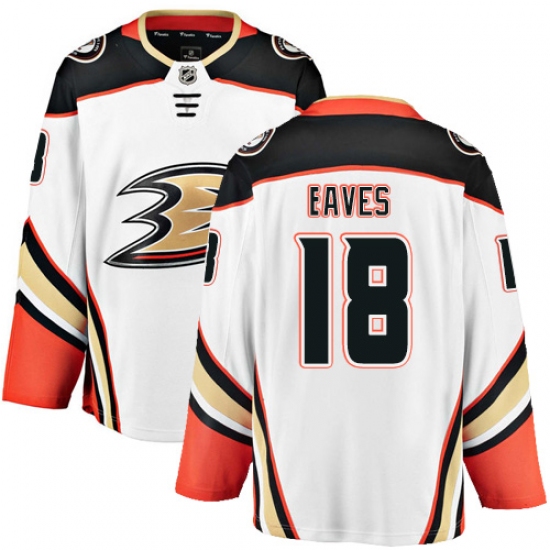 Youth Anaheim Ducks #18 Patrick Eaves Fanatics Branded White Away Breakaway NHL Jersey - Ujersey