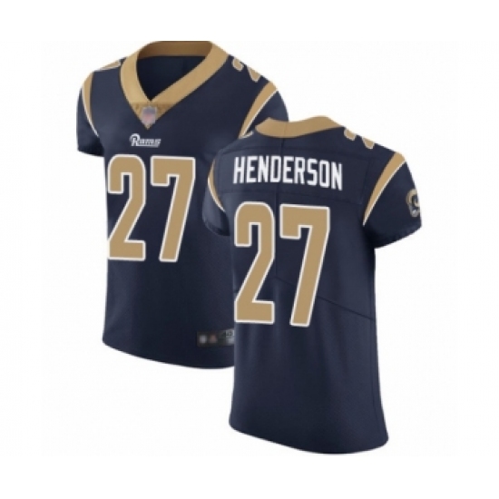Men's Los Angeles Rams #27 Darrell Henderson Navy Blue Team Color Vapor Untouchable Elite Player Football Jersey - Ujersey