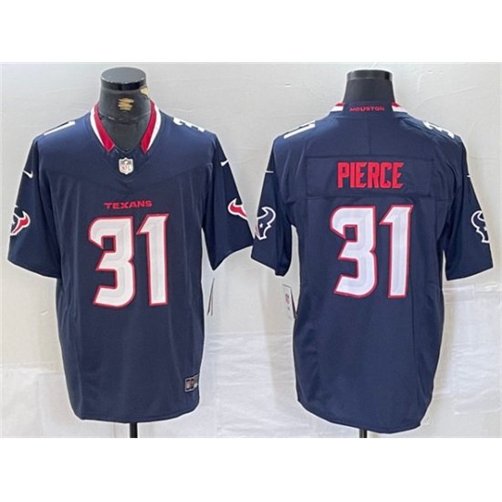 Men's Houston Texans #31 Dameon Pierce Navy F.U.S.E. Vapor Limited Football Stitched Jersey - Ujersey