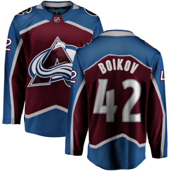 Youth Colorado Avalanche #42 Sergei Boikov Fanatics Branded Maroon Home Breakaway NHL Jersey - Ujersey