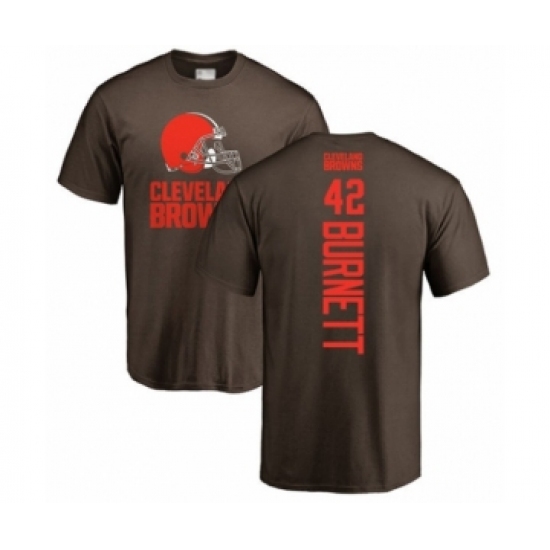 Football Cleveland Browns #42 Morgan Burnett Brown Backer T-Shirt - Ujersey