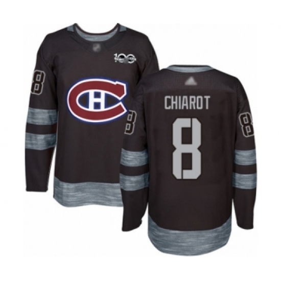 Men's Montreal Canadiens #8 Ben Chiarot Authentic Black 1917-2017 100th Anniversary Hockey Jersey - Ujersey
