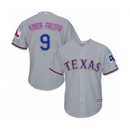Youth Texas Rangers #9 Isiah Kiner-Falefa Authentic Grey Road Cool Base Baseball Player Jersey - Ujersey