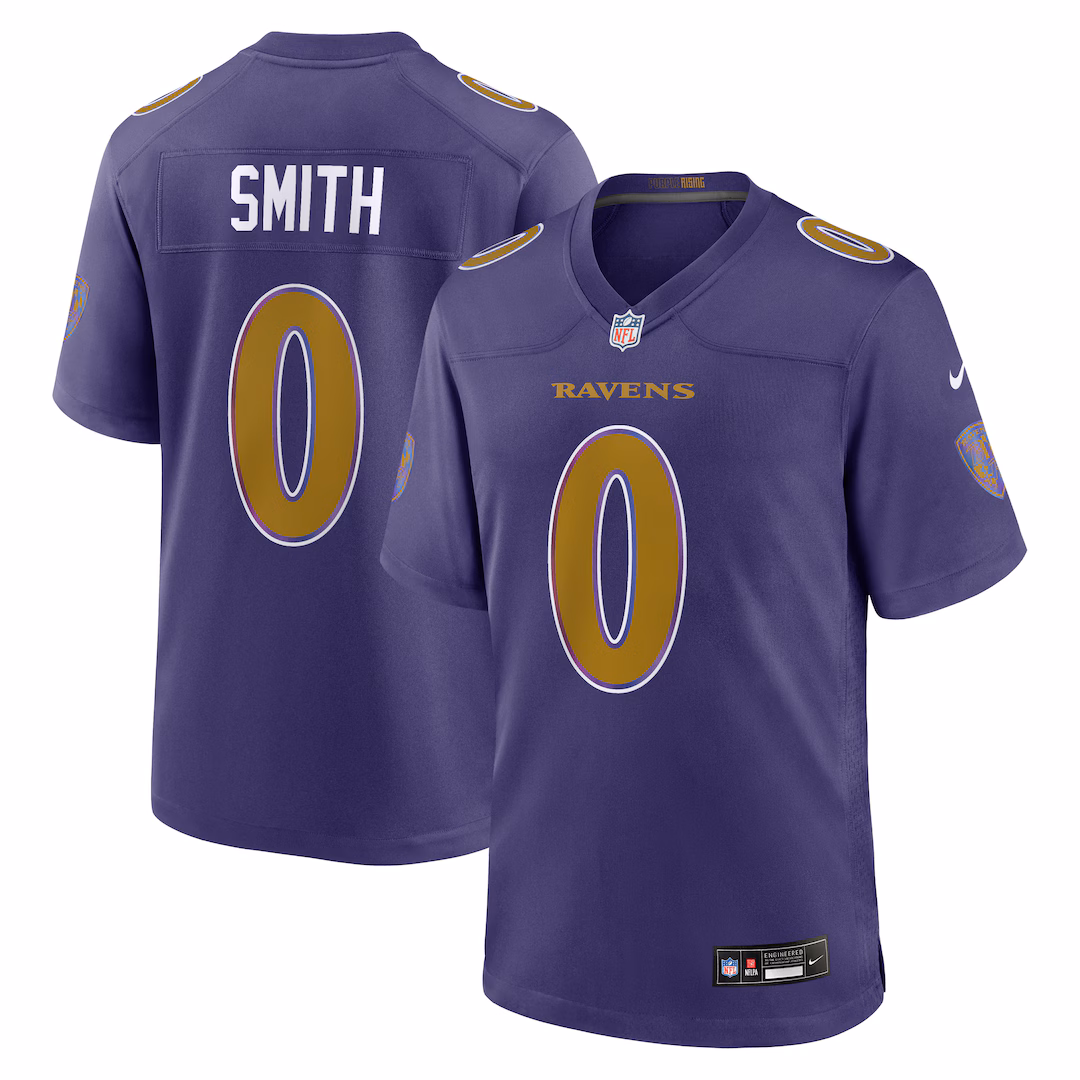 Men's Baltimore Ravens Roquan Smith Nike Purple Alternate Game Jersey