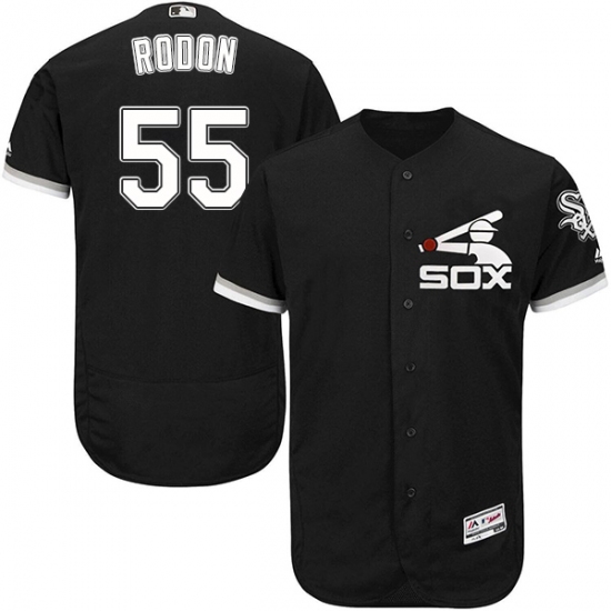 Men's Majestic Chicago White Sox #55 Carlos Rodon Authentic Black Alternate Home Cool Base MLB Jersey - Ujersey