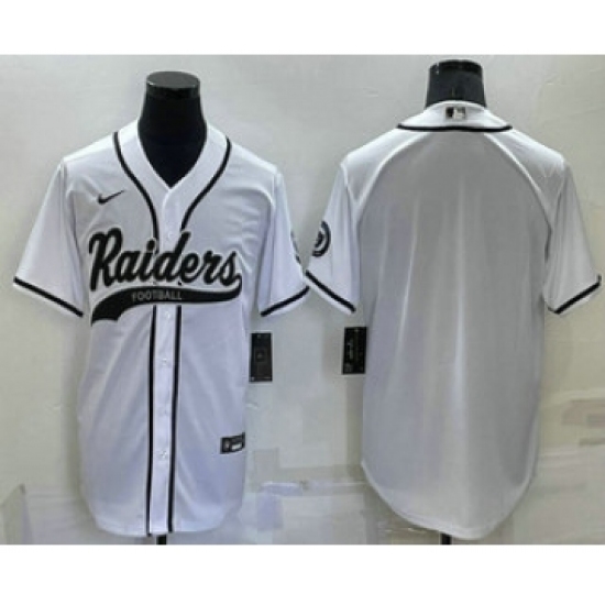Men's Las Vegas Raiders Blank White Stitched MLB Cool Base Nike Baseball Jersey - Ujersey