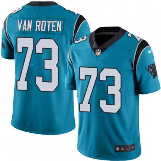 Youth Nike Carolina Panthers #73 Greg Van Roten Blue Alternate Vapor Untouchable Limited Player NFL Jersey - Ujersey