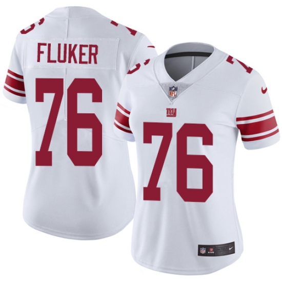 Women's Nike New York Giants #76 D.J. Fluker Elite White NFL Jersey - Ujersey