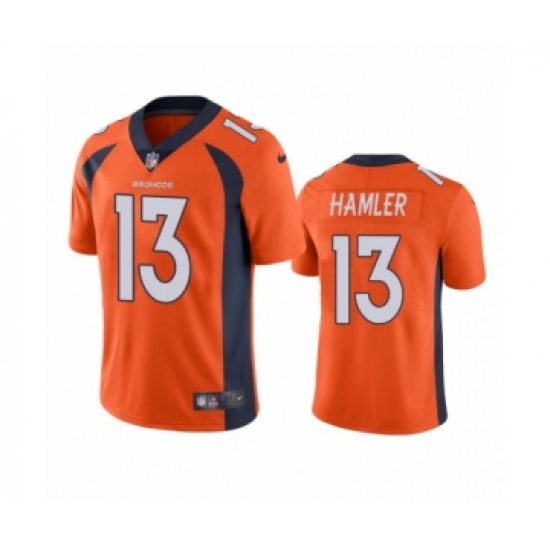 Denver Broncos #13 K.J. Hamler Orange Vapor Untouchable Limited Jersey - Ujersey