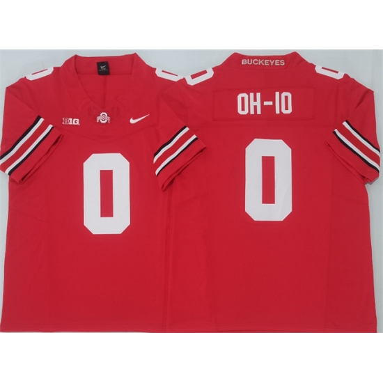 Men's Ohio State Buckeyes #0 OH-IO Red F.U.S.E. Limited Stitched Jersey - Ujersey