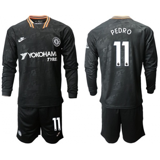 Chelsea #11 Pedro Third Long Sleeves Soccer Club Jersey