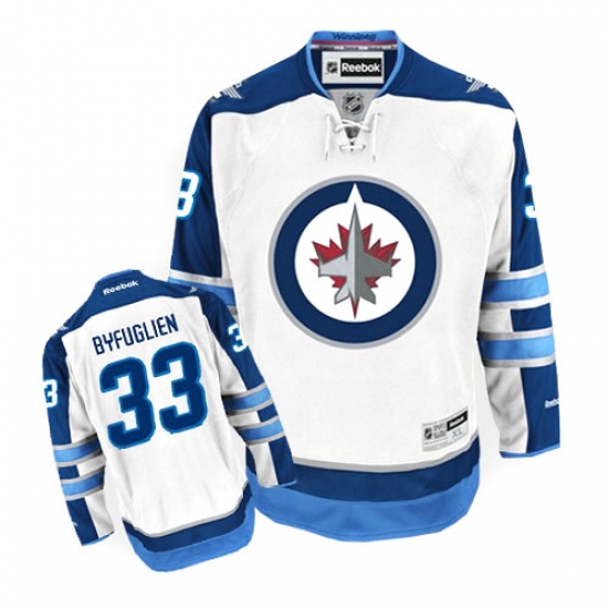 Youth Reebok Winnipeg Jets #33 Dustin Byfuglien Authentic White Away NHL Jersey - Ujersey
