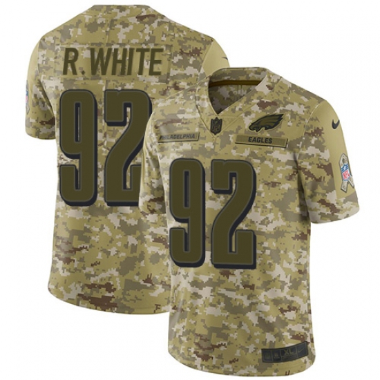 Youth Nike Philadelphia Eagles #92 Reggie White Limited Camo 2018 Salute to Service NFL Jersey - Ujersey