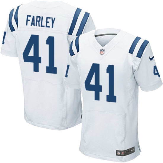 Men's Nike Indianapolis Colts #41 Matthias Farley Elite White NFL Jersey - Ujersey