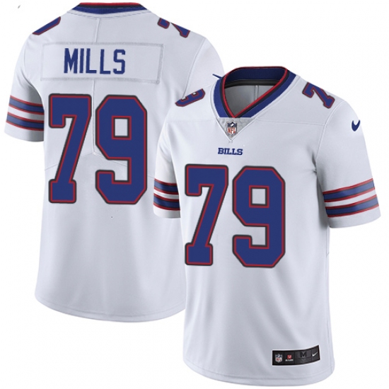 Men's Nike Buffalo Bills #79 Jordan Mills White Vapor Untouchable Limited Player NFL Jersey - Ujersey
