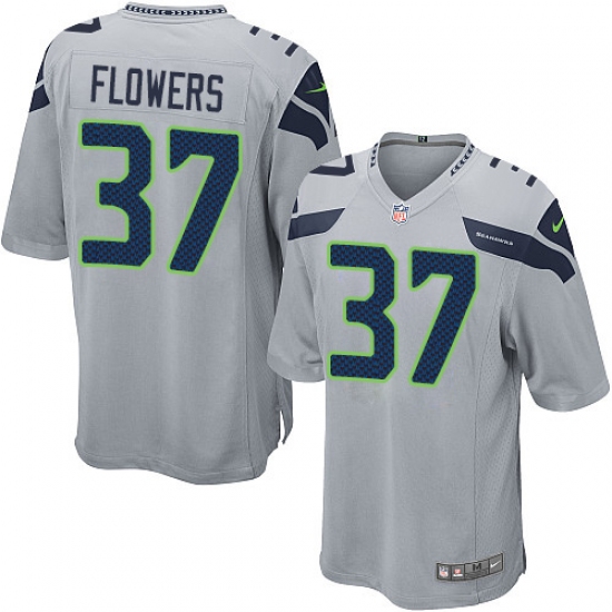 Men's Nike Seattle Seahawks #37 Tre Flowers Game Grey Alternate NFL Jersey - Ujersey