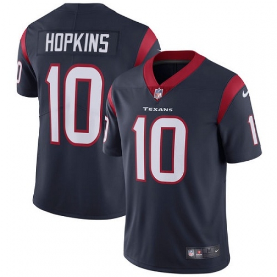 Youth Nike Houston Texans #10 DeAndre Hopkins Elite Navy Blue Team Color NFL Jersey - Ujersey