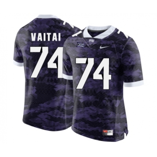 TCU Horned Frogs 74 Halapoulivaati Vaitai Purple College Football Limited Jersey - Ujersey