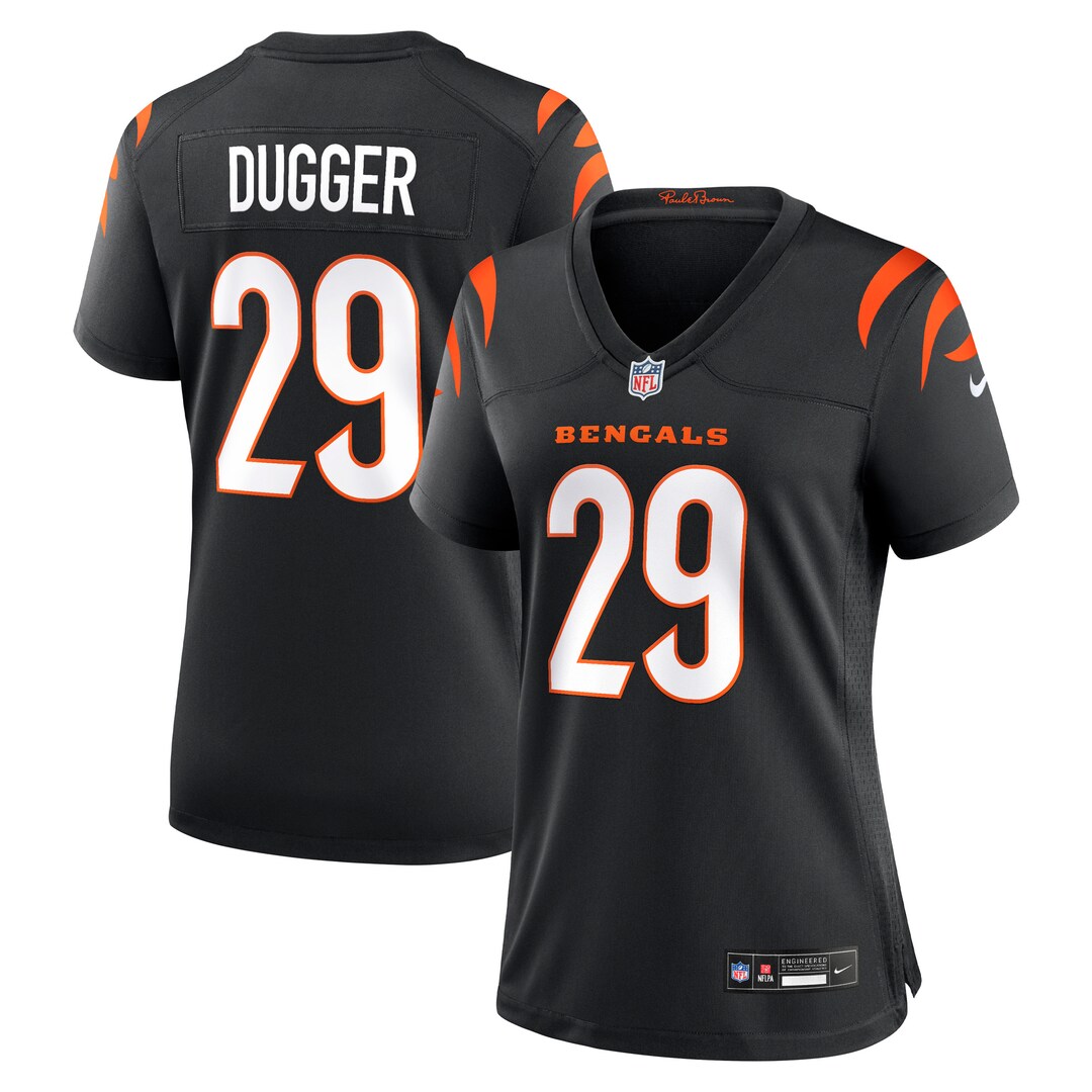 Women's Cincinnati Bengals Kyle Dugger Nike Black Team Game Jersey