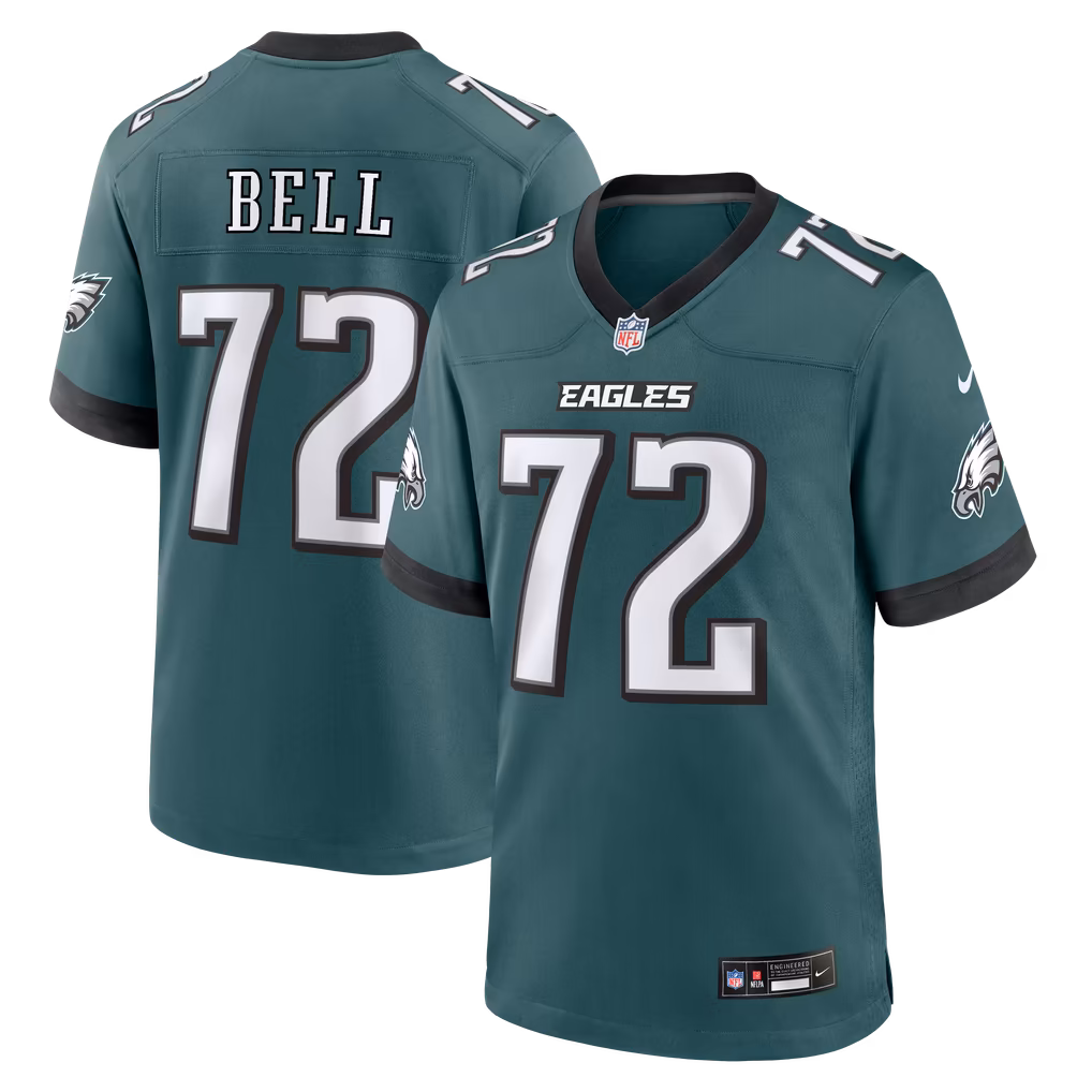 Men's Philadelphia Eagles Markel Bell Nike Midnight Green Team Game Jersey