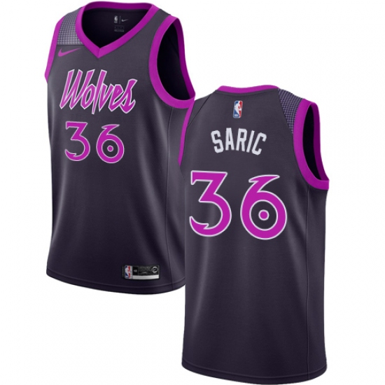 Youth Nike Minnesota Timberwolves #36 Dario Saric Swingman Purple NBA Jersey - City Edition - Ujersey