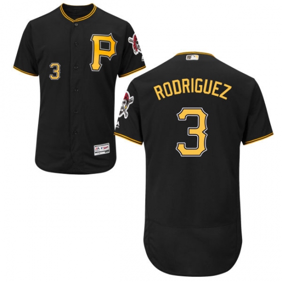Men's Majestic Pittsburgh Pirates #3 Sean Rodriguez Black Flexbase Authentic Collection MLB Jersey - Ujersey