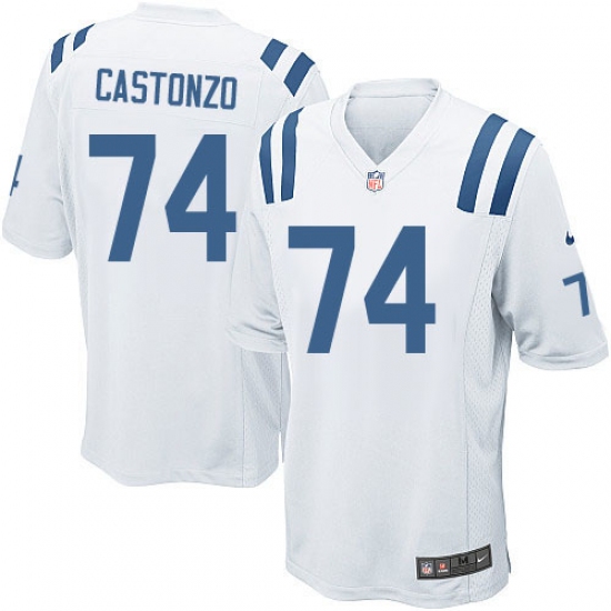 Men's Nike Indianapolis Colts #74 Anthony Castonzo Game White NFL Jersey - Ujersey