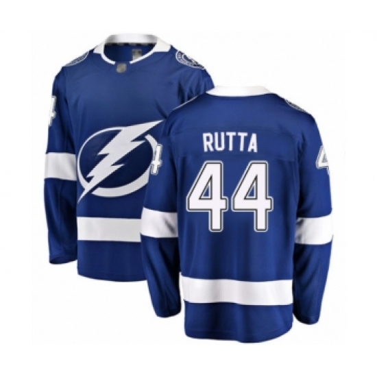 Men's Tampa Bay Lightning #44 Jan Rutta Fanatics Branded Blue Home Breakaway Hockey Jersey - Ujersey
