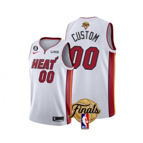 Men's Miami Heat Active Player Custom White 2023 Finals Association Edition With NO.6 Stitched Basketball Jersey - Ujersey