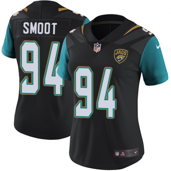 Women's Nike Jacksonville Jaguars #94 Dawuane Smoot Black Alternate Vapor Untouchable Limited Player NFL Jersey - Ujersey