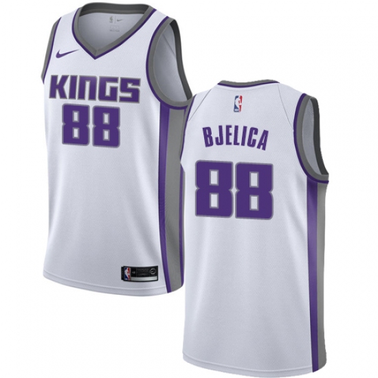 Youth Nike Sacramento Kings #88 Nemanja Bjelica Swingman White NBA Jersey - Association Edition - Ujersey