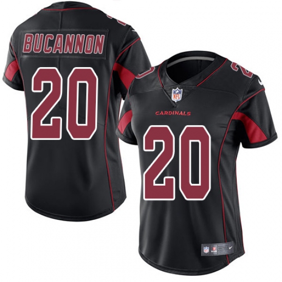 Women's Nike Arizona Cardinals #20 Deone Bucannon Limited Black Rush Vapor Untouchable NFL Jersey - Ujersey