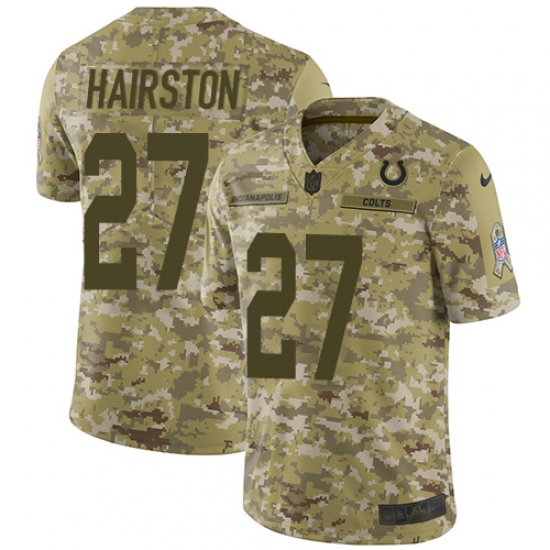 Men's Nike Indianapolis Colts #27 Nate Hairston Limited Camo 2018 Salute to Service NFL Jersey - Ujersey