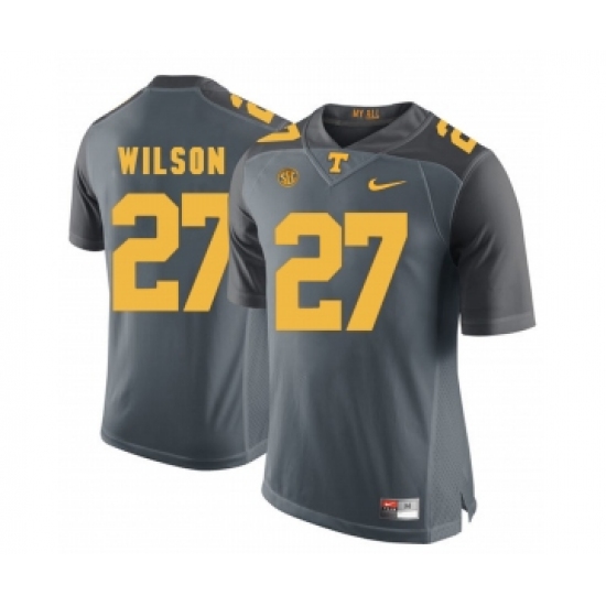 Tennessee Volunteers 27 Al Wilson Gray College Football Jersey - Ujersey