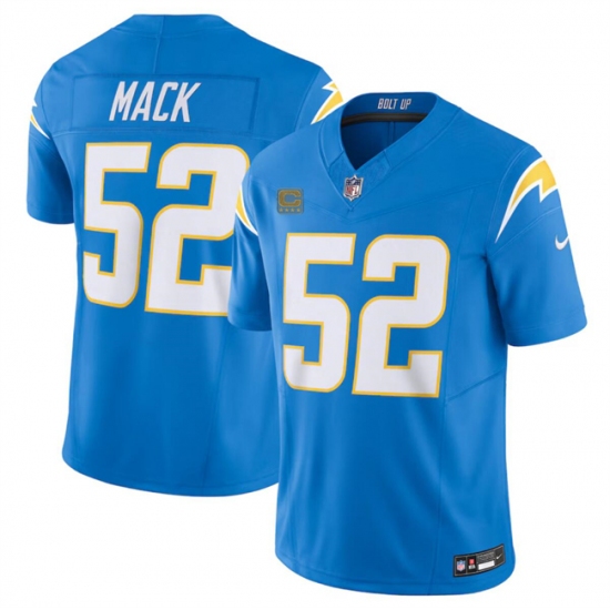 Men's Los Angeles Chargers #52 Khalil Mack Blue 2024 F.U.S.E. With 4-Star C Vapor Untouchable Limited Stitched Jersey - Ujersey
