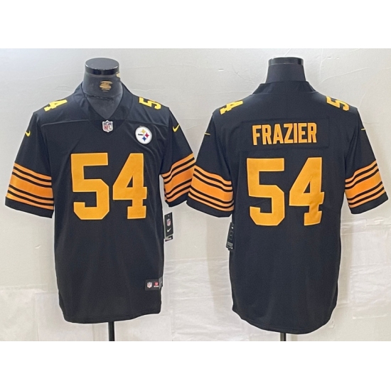 Men's Pittsburgh Steelers #54 Zach Frazier Black Color Rush Untouchable Limited Stitched Jersey - Ujersey