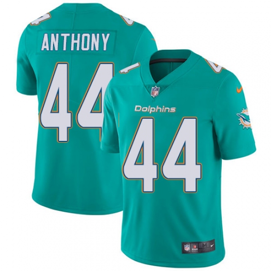 Men's Nike Miami Dolphins #44 Stephone Anthony Aqua Green Team Color Vapor Untouchable Limited Player NFL Jersey - Ujersey