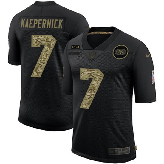 Men's San Francisco 49ers #7 Colin Kaepernick Camo 2020 Salute To Service Limited Jersey - Ujersey