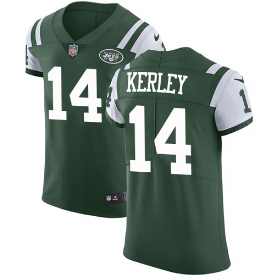 Men's Nike New York Jets #14 Jeremy Kerley Green Team Color Vapor Untouchable Elite Player NFL Jersey - Ujersey