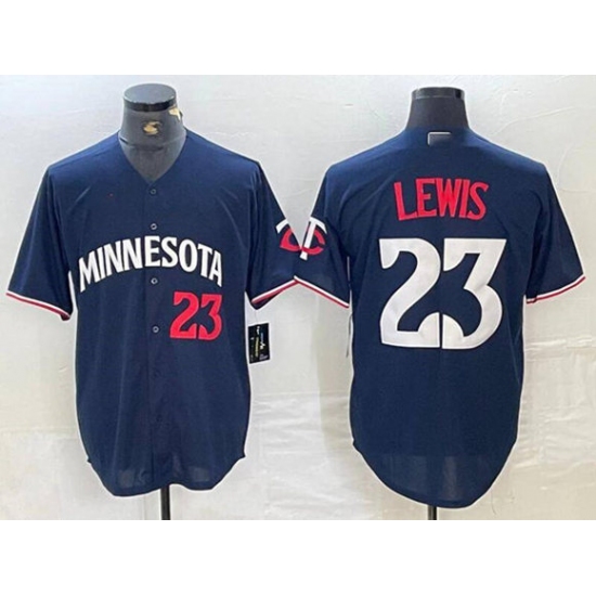 Men's Minnesota Twins #23 Royce Lewis Navy Cool Base Stitched Baseball Jersey - Ujersey