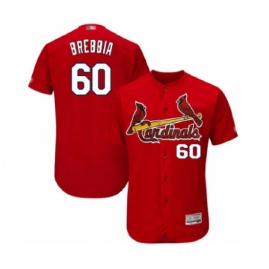 Men's St. Louis Cardinals #60 John Brebbia Red Alternate Flex Base Authentic Collection Baseball Player Jersey - Ujersey